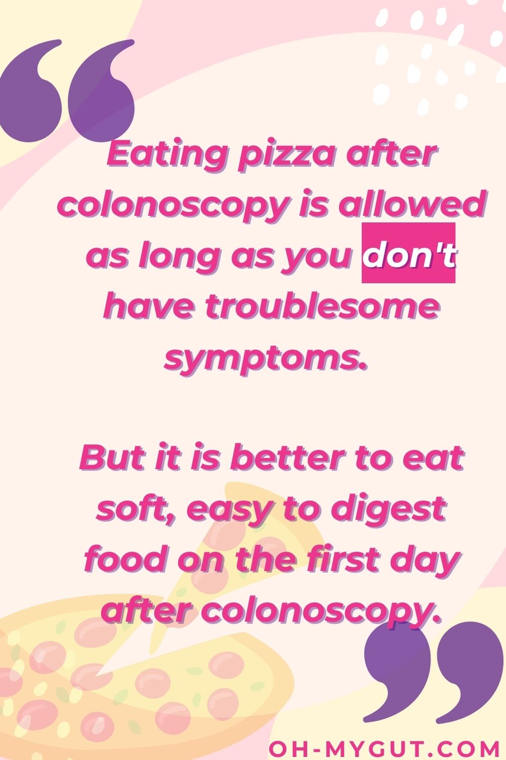 Can You Eat Pizza After Colonoscopy? And When? (Dr. Farahat) Oh My Gut