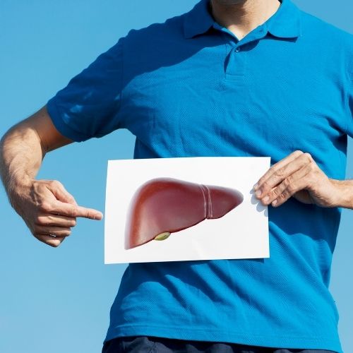 liver pain left side.