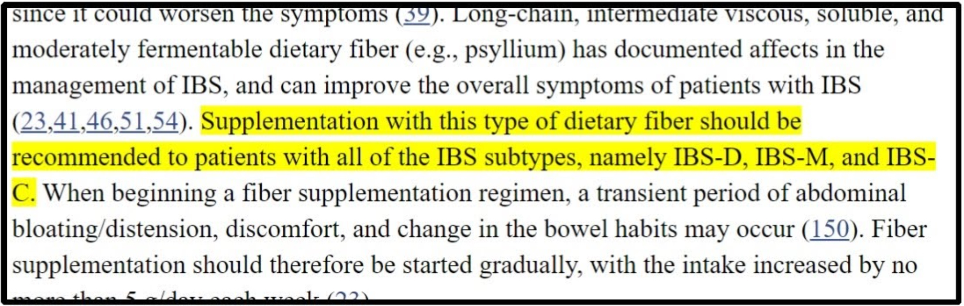 Pysillum is effective for IBS-D, IBS-C, and IBS-M