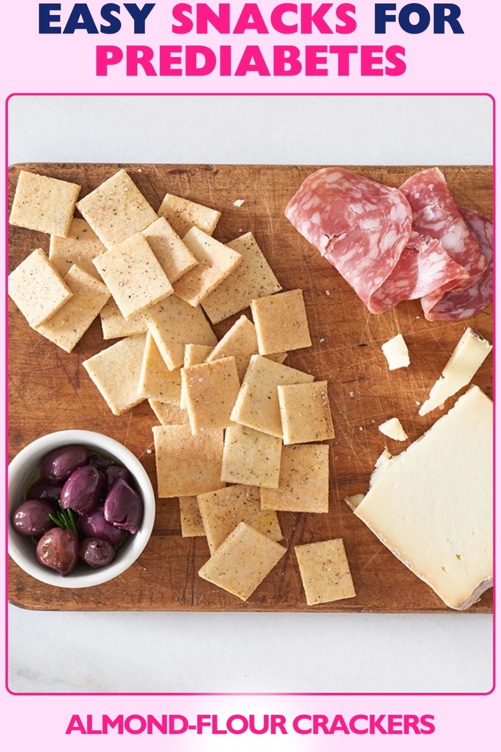 Almond-flour crackers are grain-free, crunchy snacks for prediabetes that keep carbs low while offering fiber and healthy fats in every bite.