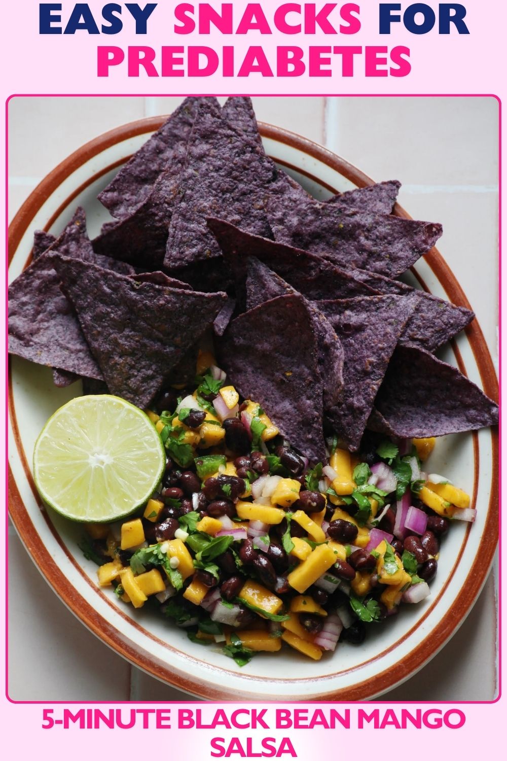 This black bean mango salsa is tangy and fiber-rich with natural sweetness, turning it into one of the most flavor-packed snacks for prediabetes.
