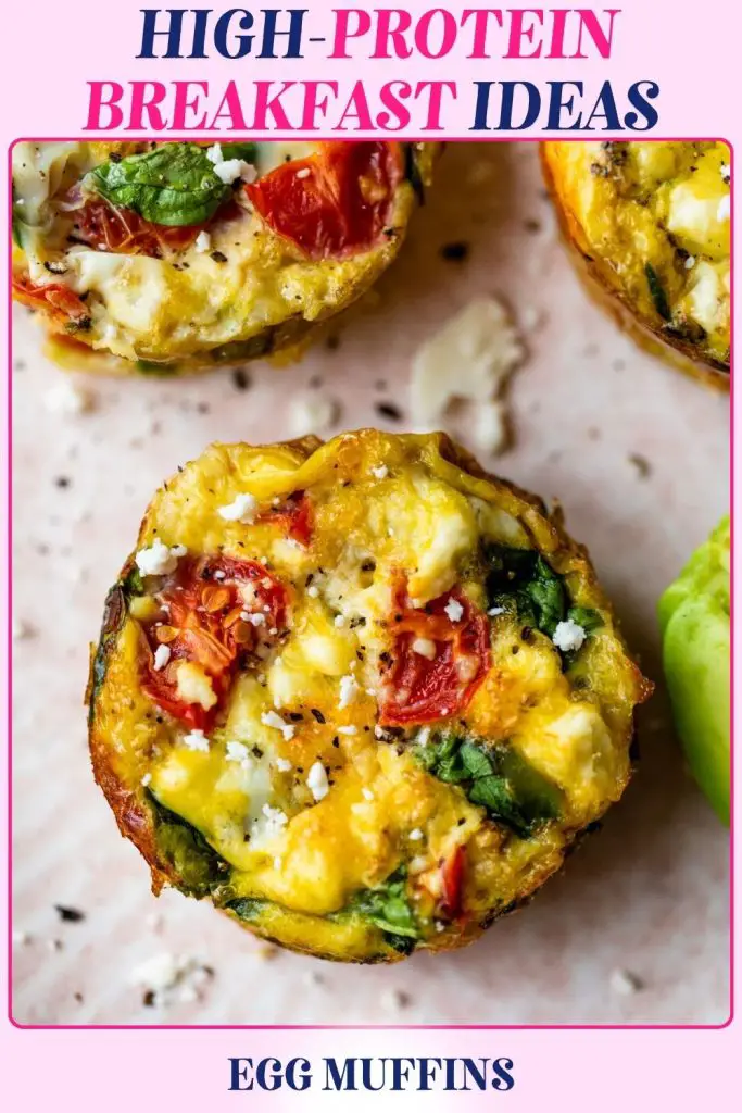 Egg muffins high-protein breakfast with spinach, feta, and peppers, designed for convenience, muscle support, and calorie-conscious nutrition that fits into busy lifestyles.