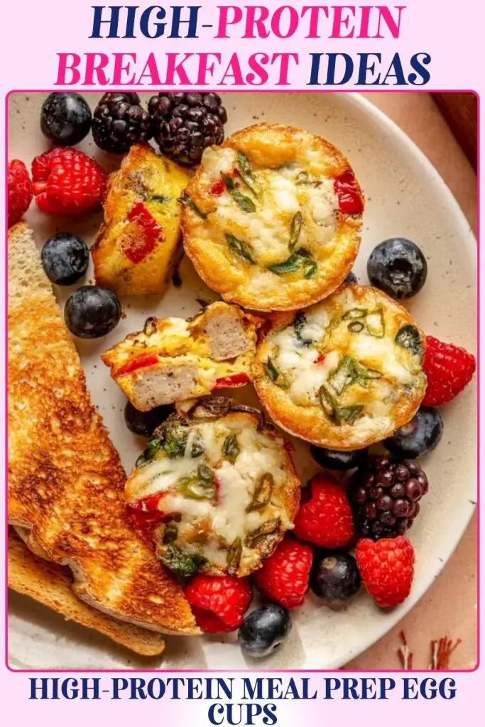 High-protein meal prep egg cups with cottage cheese and chicken sausage, offering convenient, portion-controlled nutrition that supports both weight goals and muscle building.
