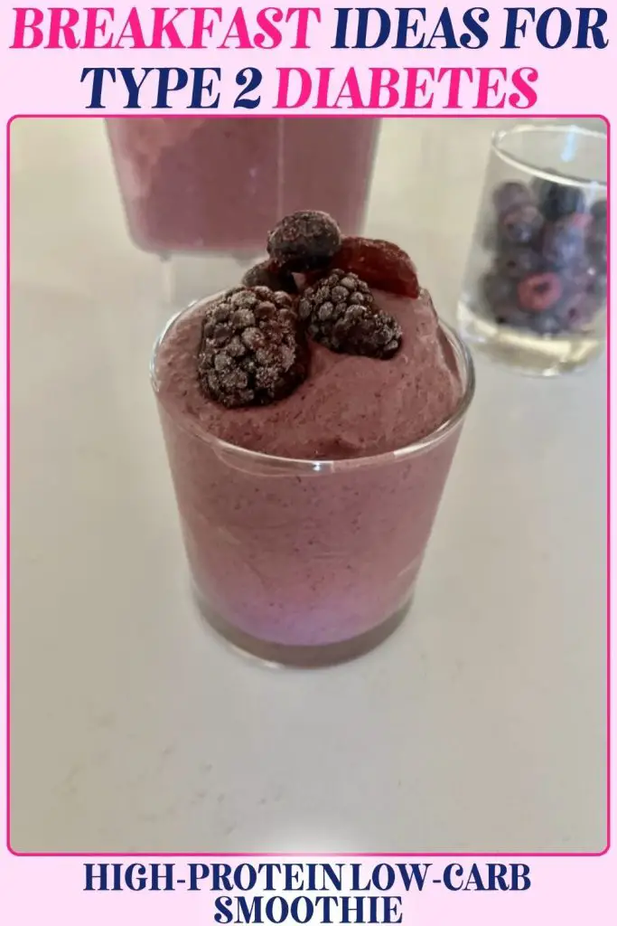 High-Protein Low-Carb Smoothie crafted with berries, protein powder, and nut butter, perfect for a diabetes-friendly breakfast that steadies energy levels.