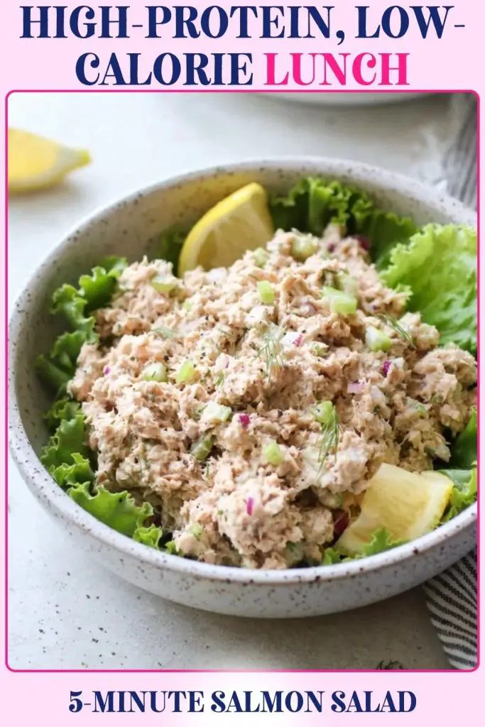 Easy 5-Minute Salmon Salad gives fast prep with big nutrition. This high-protein, low-calorie lunch idea helps with weight-loss and keeps you full and energized on busy days.